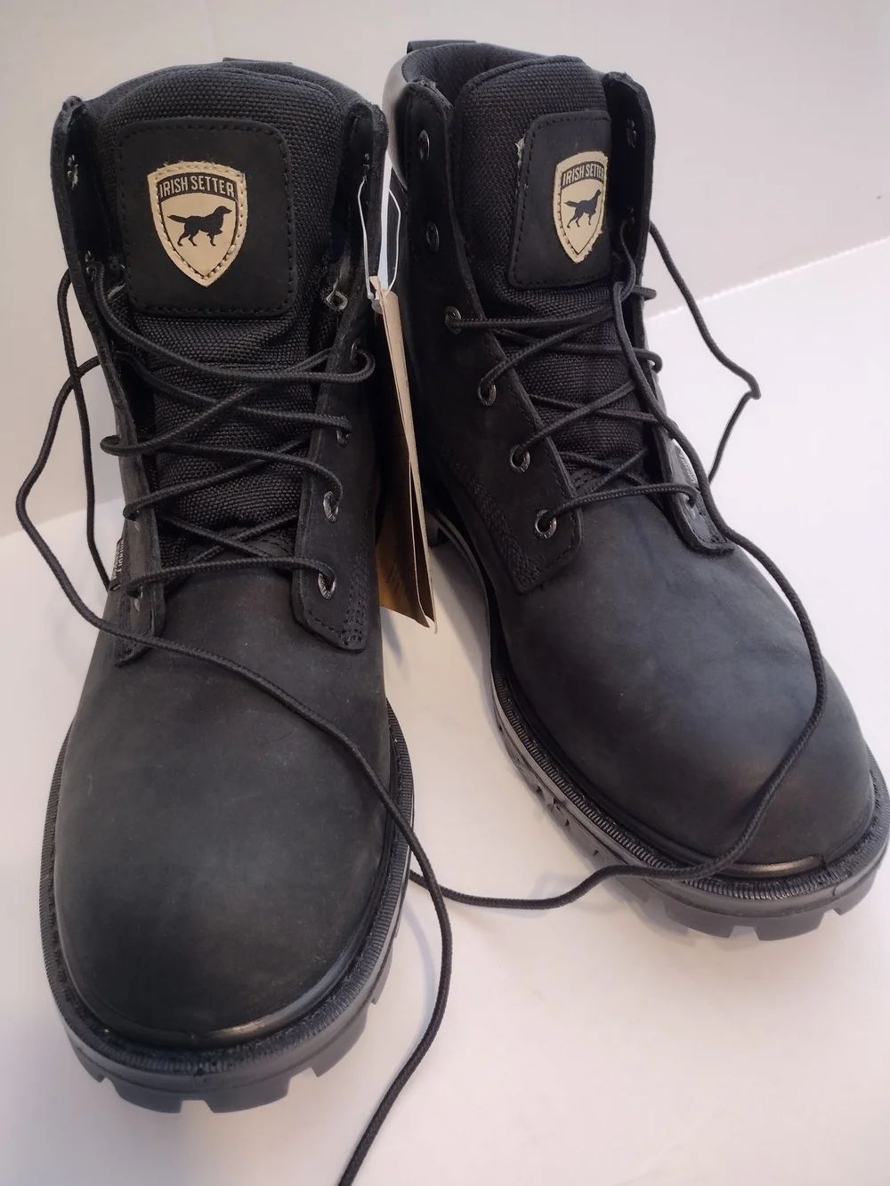 Irish Setter Men’s Black Waterproof Work Boots